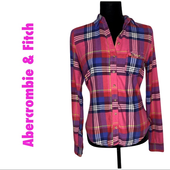 Abercrombie & Fitch women flannel shirt - Picture 1 of 7